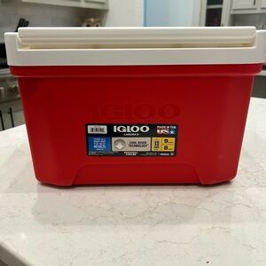 New Igloo Red Cooler Box